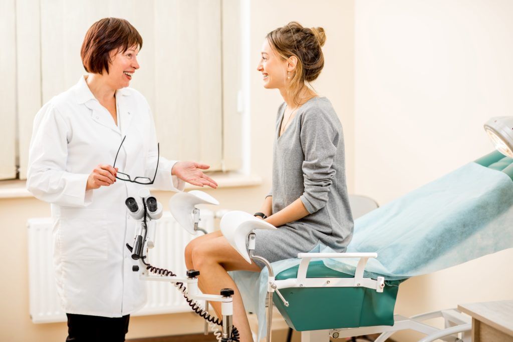 woman talking to gynecologist